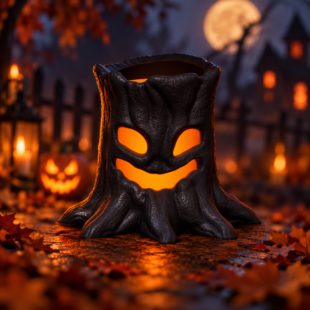 Halloween farönk mécsestartó