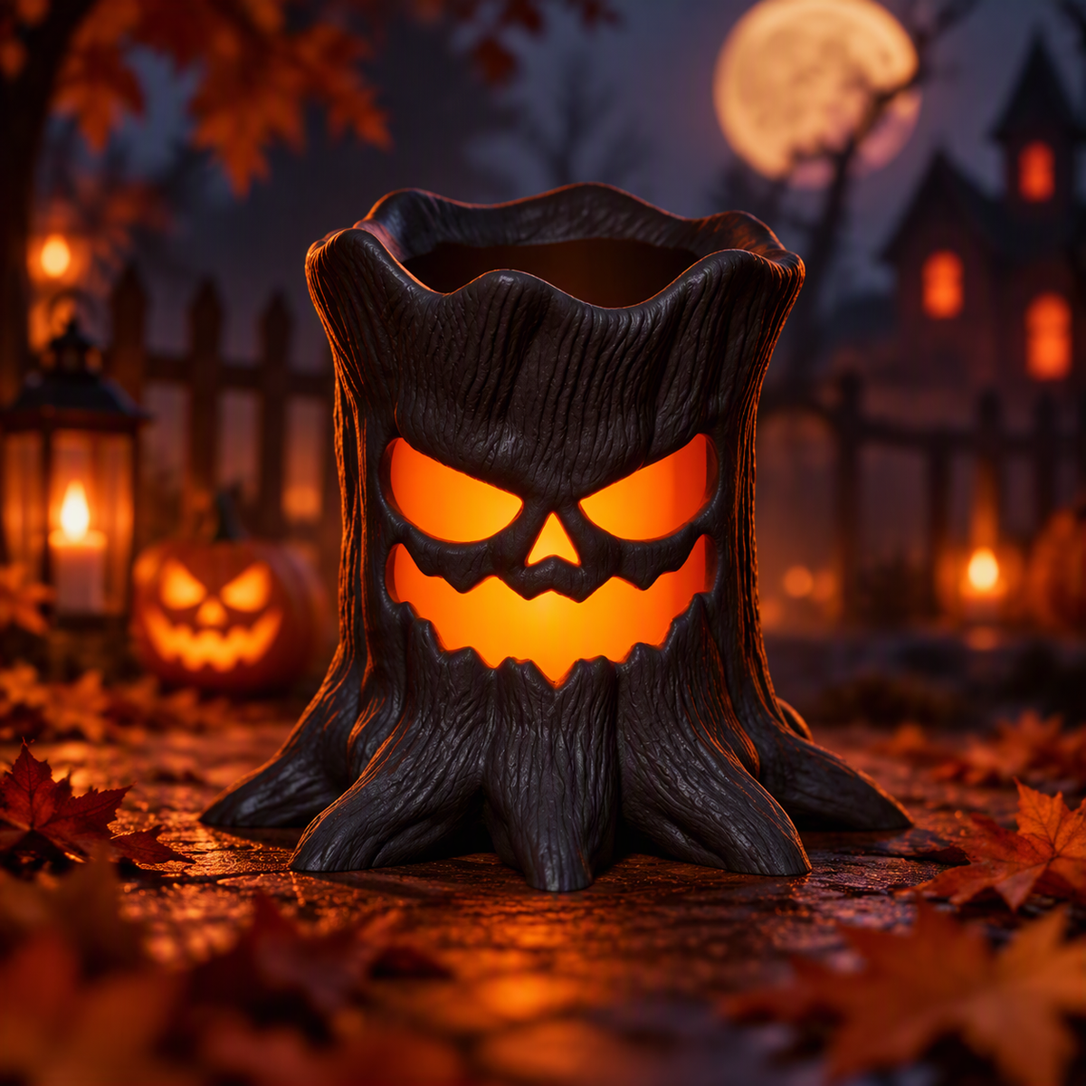 Halloween farönk mécsestartó