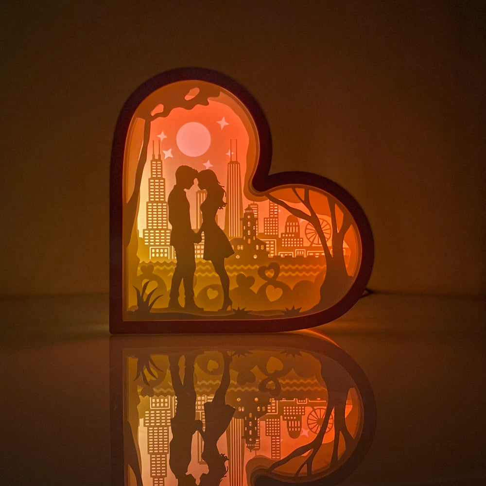 ShadowBox - Valentin nap (Chicago Skyline)