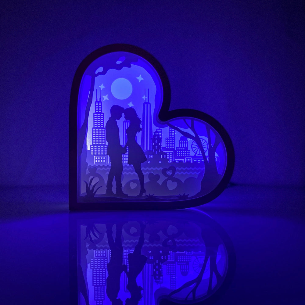 ShadowBox - Valentin nap (Chicago Skyline)