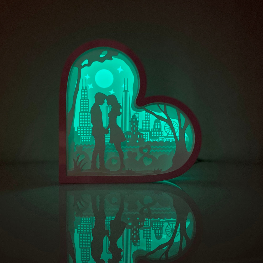 ShadowBox - Valentin nap (Chicago Skyline)