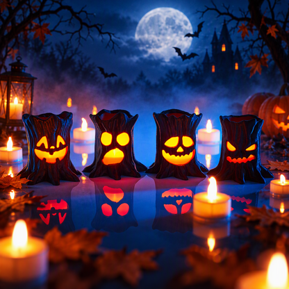 Halloween farönk mécsestartó